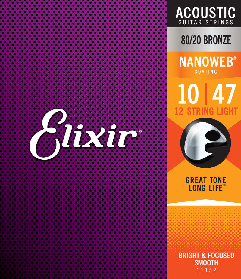 Encordado Elixir 80/20 Bronce Nanoweb para Docerola