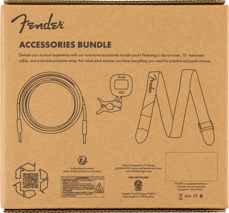 Pack de Accesorios: Cable, Afinador y Correa