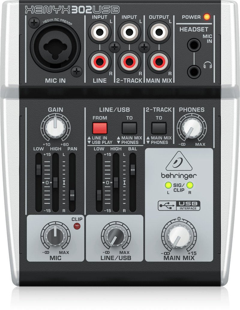 Mezcladora e interface Behringer Xenyx 302USB
