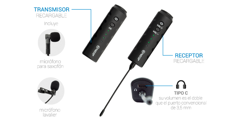 Sistema de microfono inhalambrico KRIEG K- TR2