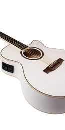 Guitarra Electroacústica Bamboo GA-40-WH-Q