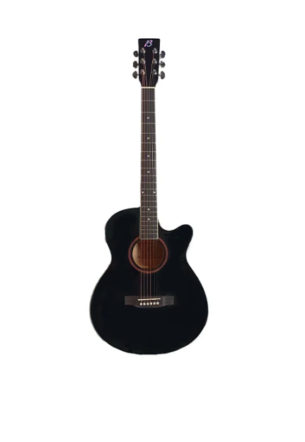 Guitarra Electroacústica Bamboo Negra GA-40-BK-Q-AR