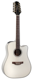 Docelora Takamine GD37CE-12 Pearl White