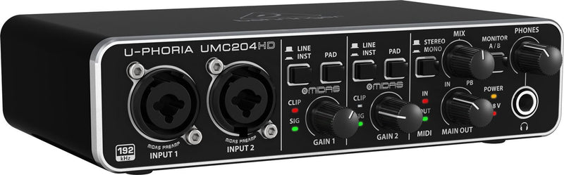 Interface de audio UMC-204HD