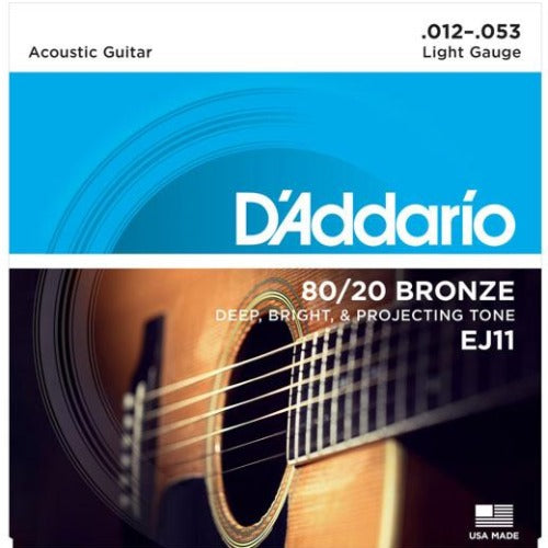 Encordado D'Addario EJ11 para Guitarra Acústica 12-53