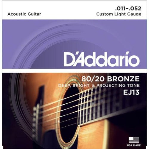 Encordado D'Addario EJ13 para Guitarra Acústica 11-52