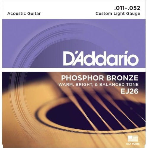Encordado D'Addario EJ26 para Guitarra Acústica 11-52